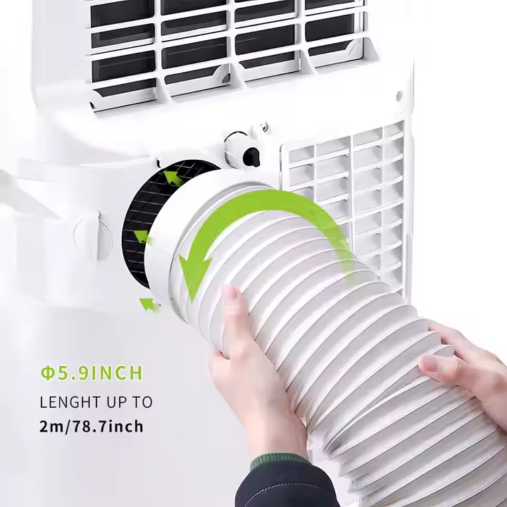 5.9 Inch AC Exhaust Hose with Counterclockwise Thread, Length up to 79",Flexible Replacement Ho